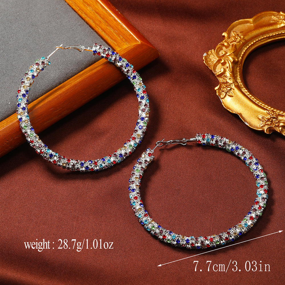 Elegant Three-dimensional Circle Alloy Pendant For Women With Rhinestones, Perfect For Date Occasion