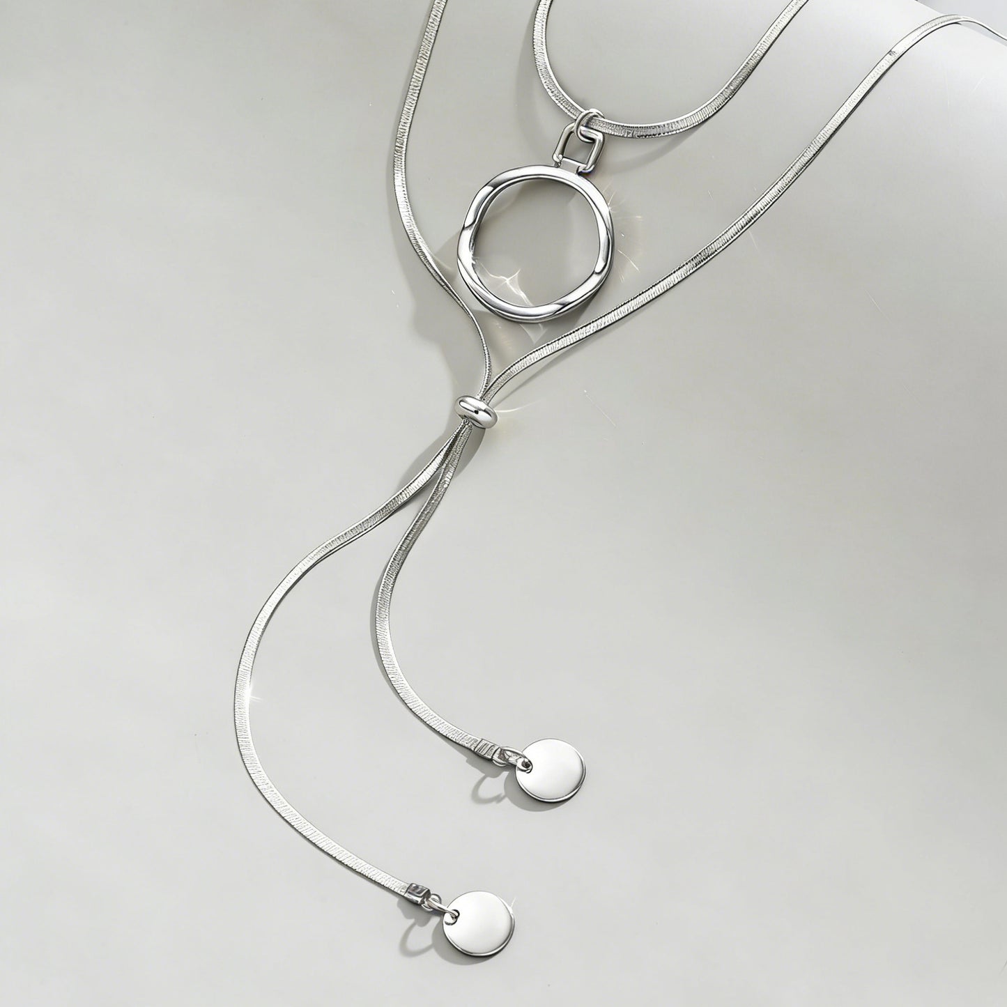 Geometric Necklace For Unisex Featuring Durable 201 Stainless Steel Material