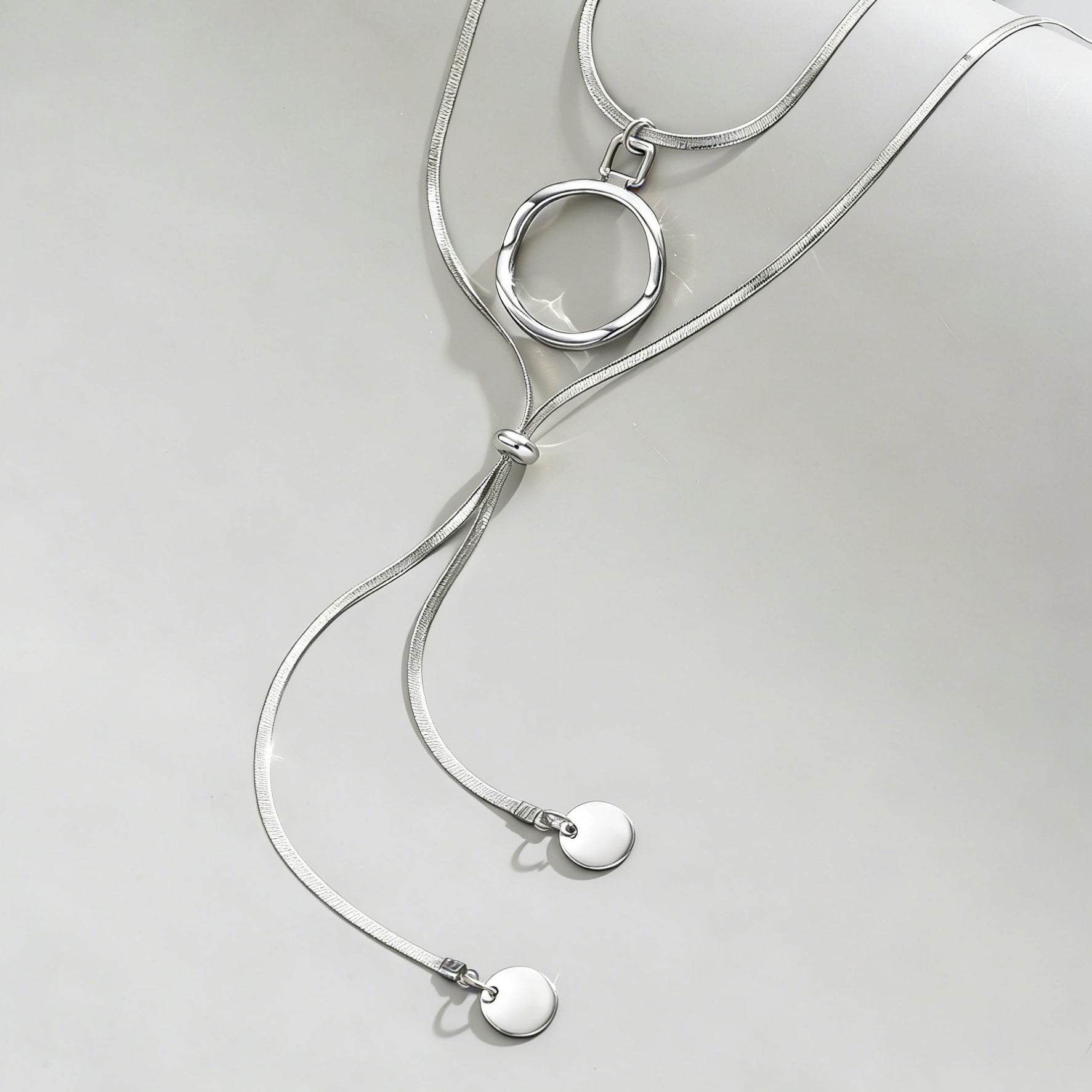 Geometric Necklace For Unisex Featuring Durable 201 Stainless Steel Material