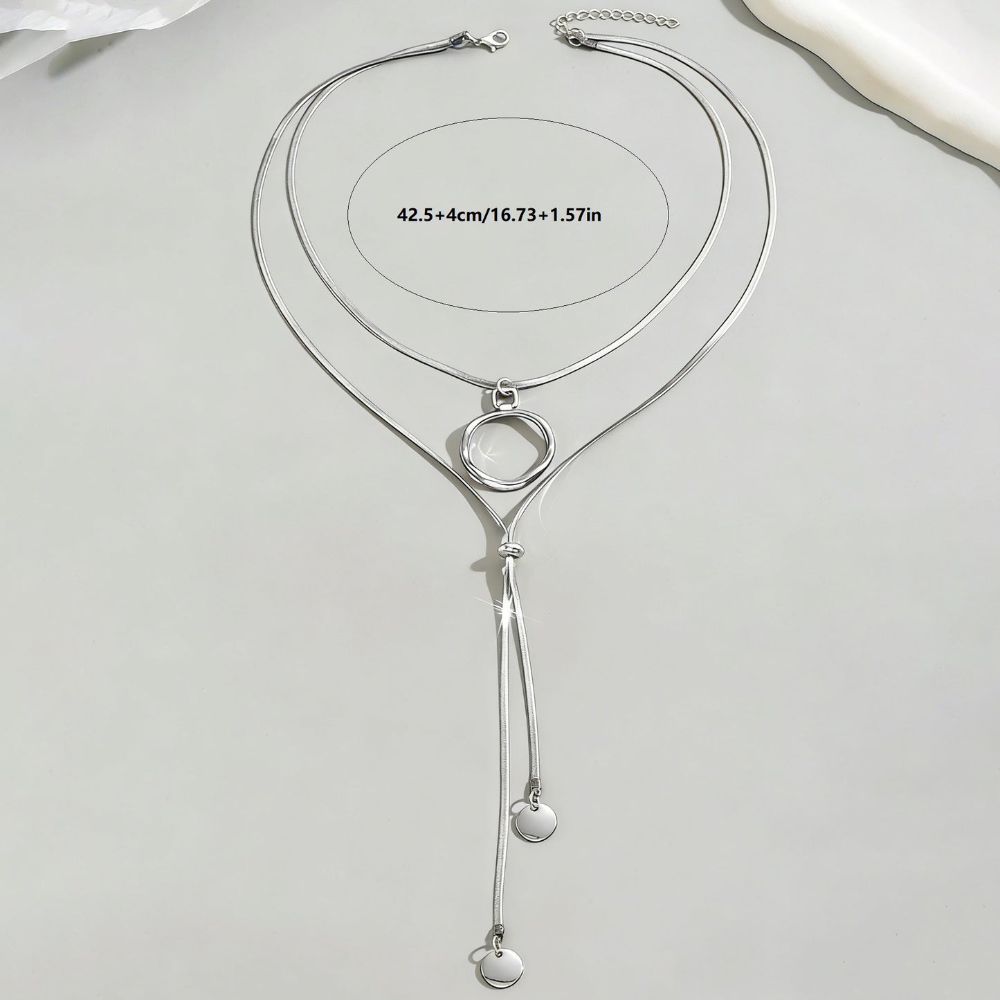 Geometric Necklace For Unisex Featuring Durable 201 Stainless Steel Material
