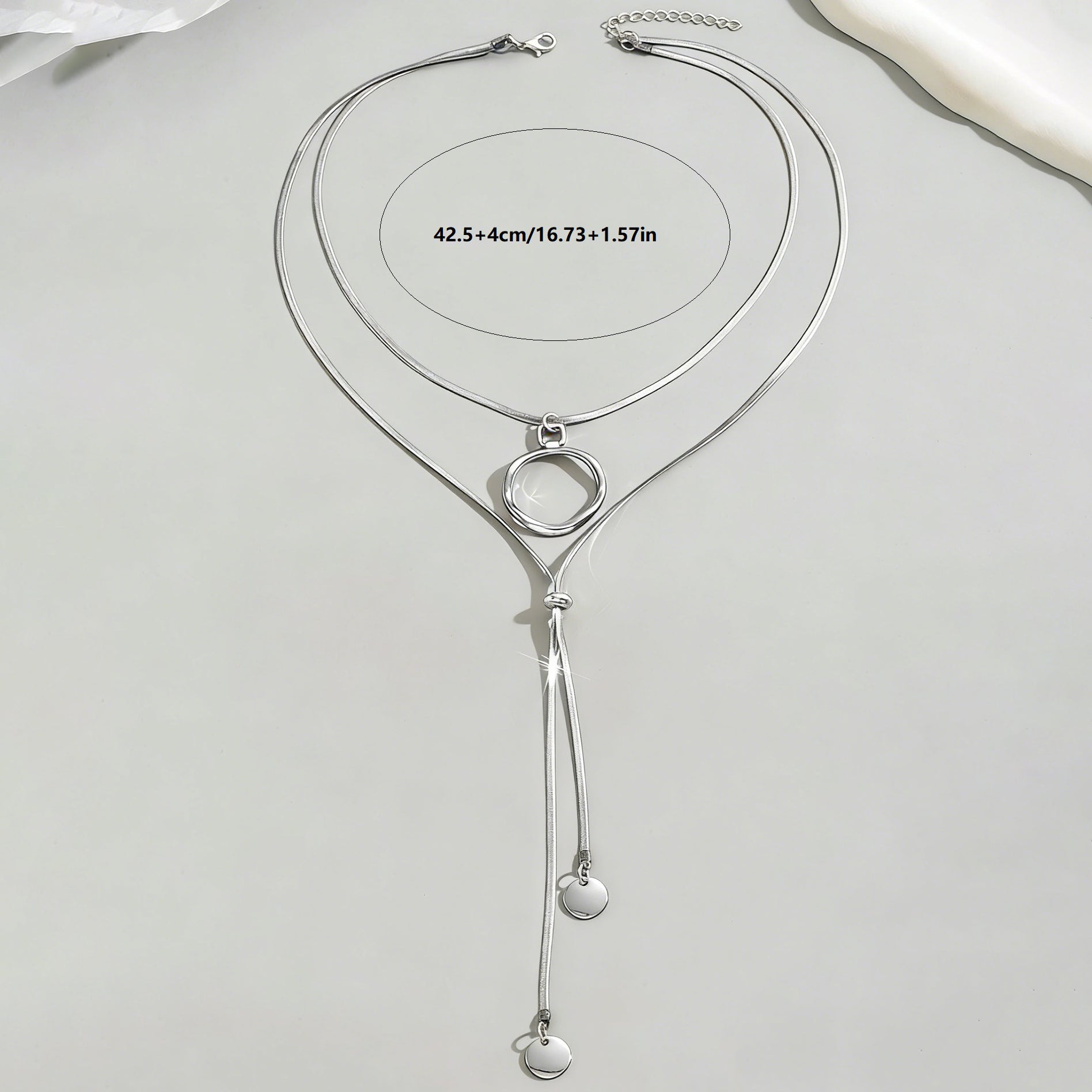 Geometric Necklace For Unisex Featuring Durable 201 Stainless Steel Material