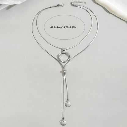 Geometric Necklace For Unisex Featuring Durable 201 Stainless Steel Material
