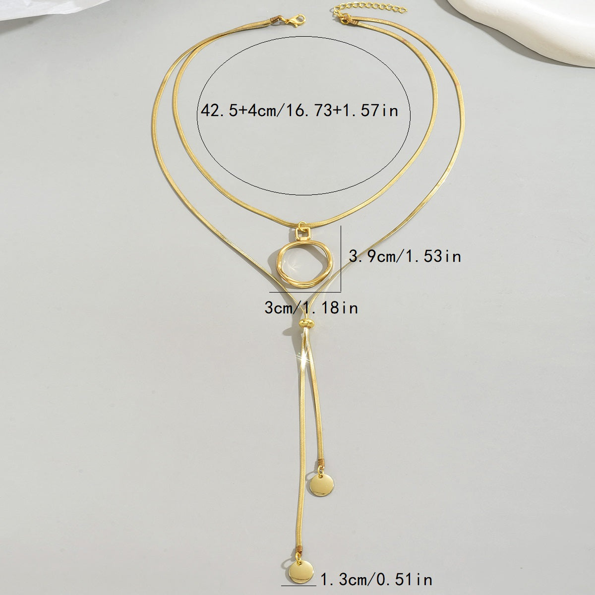 Geometric Necklace For Unisex Featuring Durable 201 Stainless Steel Material