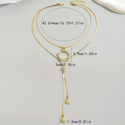 Geometric Necklace For Unisex Featuring Durable 201 Stainless Steel Material