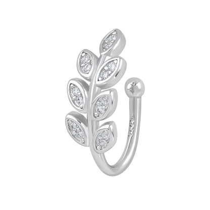 Leaves Ear Cuffs For Women In Hypoallergenic Copper With 18K Real Gold Plated And Zircon Inlay