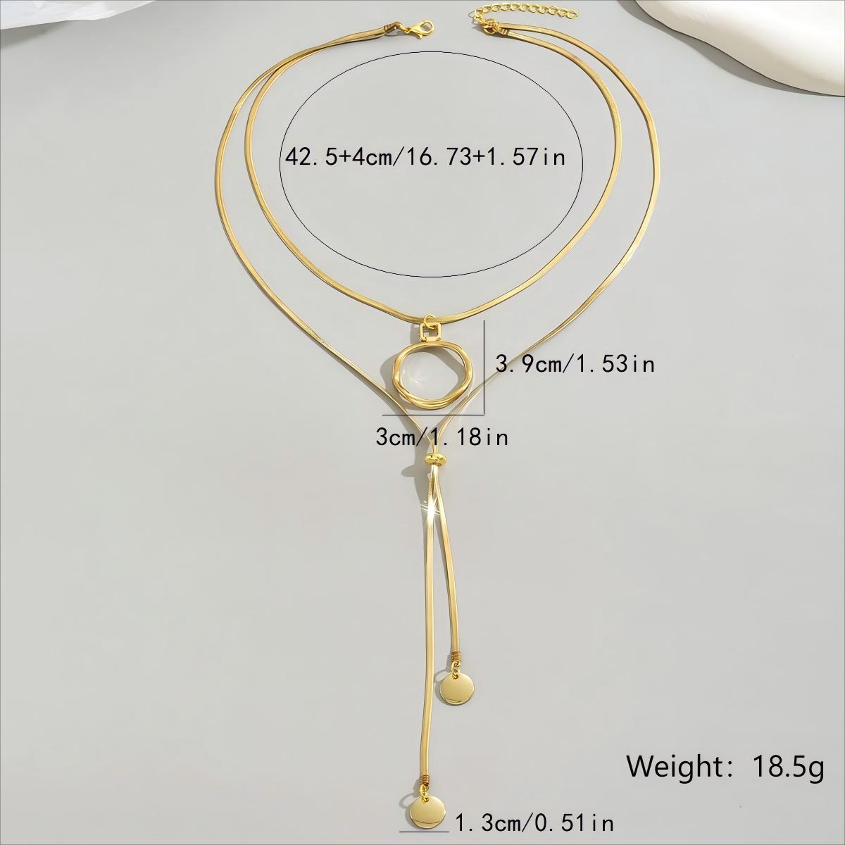 Geometric Necklace For Unisex Featuring Durable 201 Stainless Steel Material