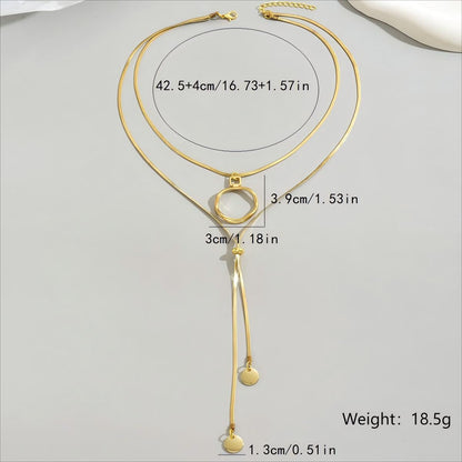 Geometric Necklace For Unisex Featuring Durable 201 Stainless Steel Material