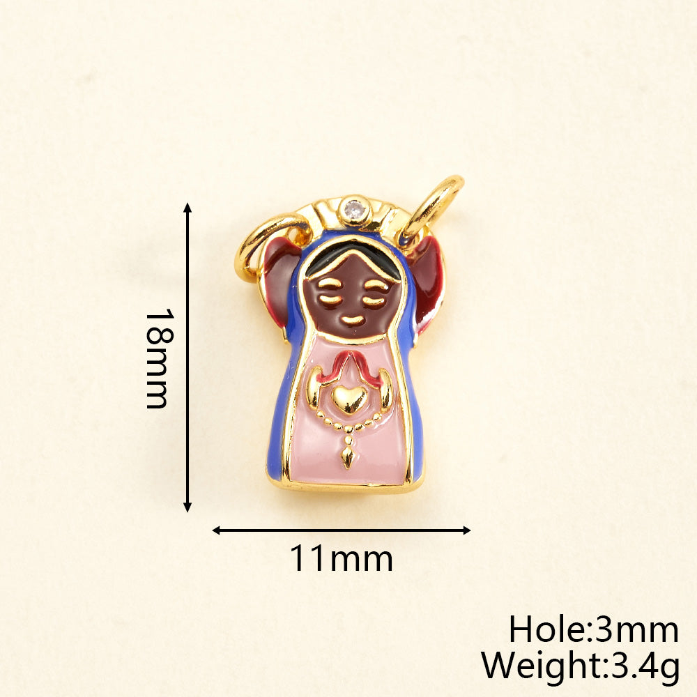 Fish Connector In Copper With 18K Gold Plated Electroplating And Zircon Inlay, Featuring 0.05µm-0.08µm Plating Thickness, 1 Pc/Package