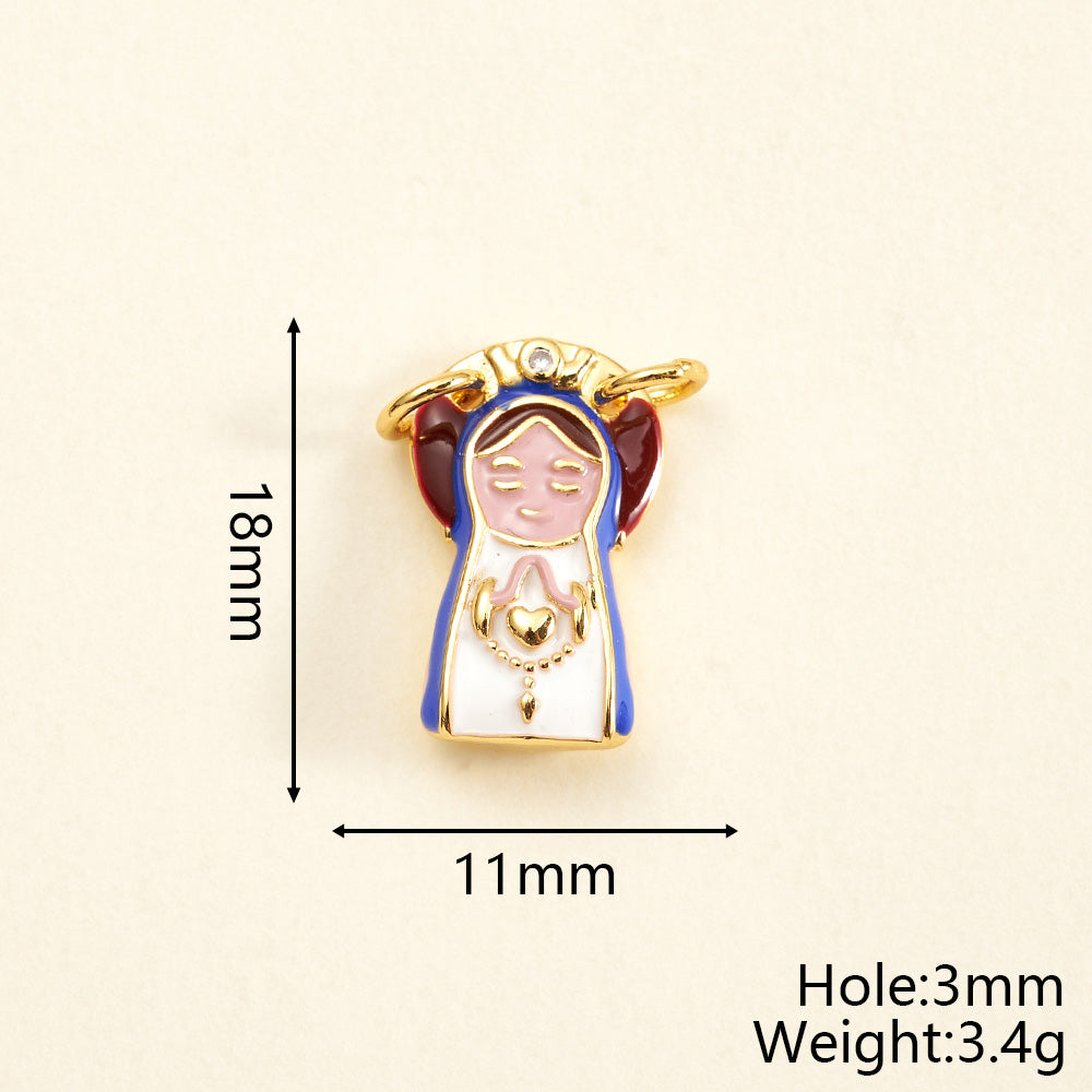 Fish Connector In Copper With 18K Gold Plated Electroplating And Zircon Inlay, Featuring 0.05µm-0.08µm Plating Thickness, 1 Pc/Package