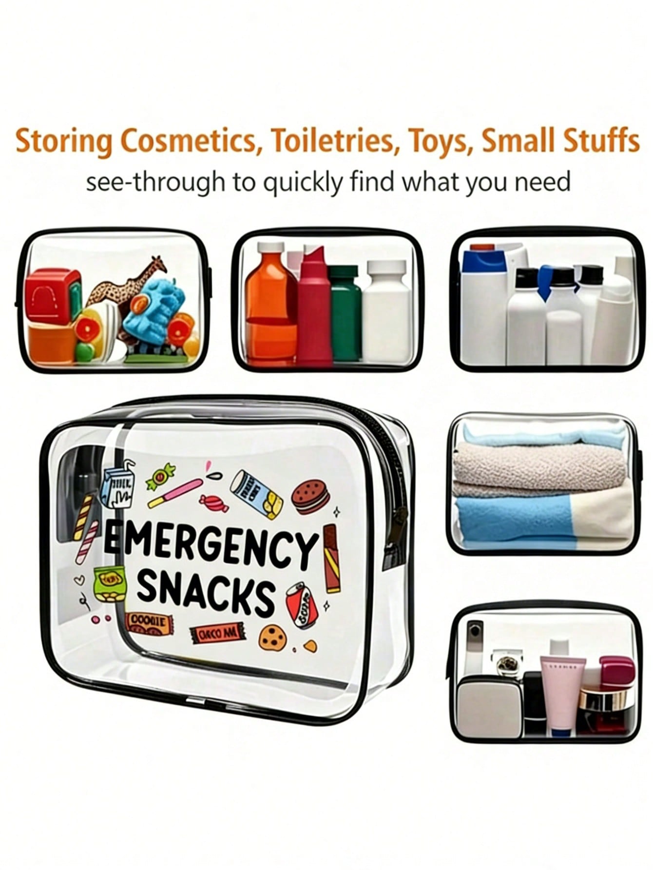 PVC Square Cosmetic Bag For Women Featuring Waterproof Design, Suitable For All Seasons