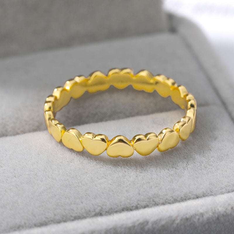 Heart Shape Jewelry Set For Women Featuring 304 Stainless Steel With 18K Real Gold Plated Finish, Perfect For Valentine's Day