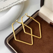 A-1595- Gold Small Square Earrings