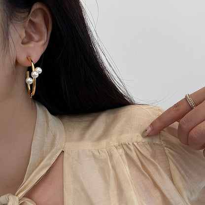 For Witches Knot Jewelry Copper Stud Earrings In Golden Color Featuring Cross Pattern