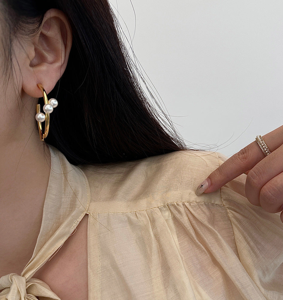 For Witches Knot Jewelry Copper Stud Earrings In Golden Color Featuring Cross Pattern