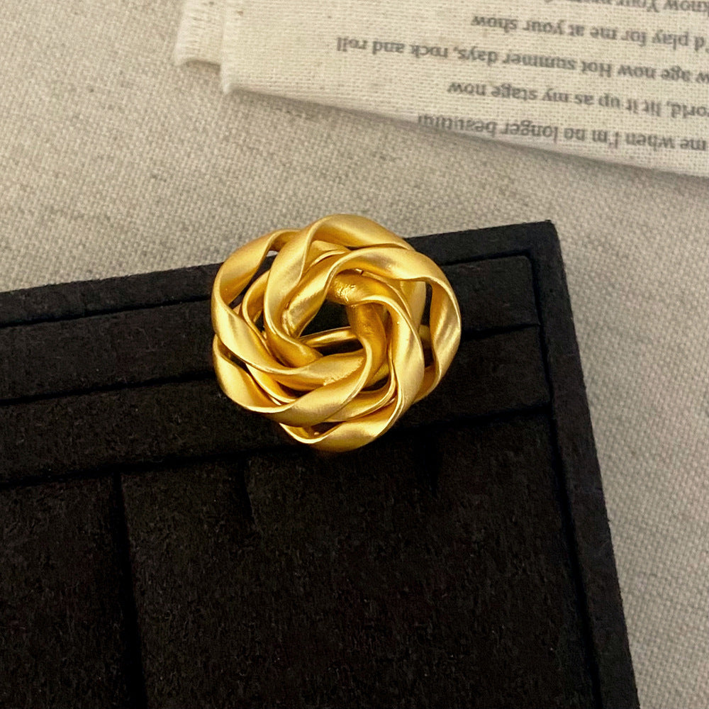 For Witches Knot Jewelry Brushed Copper Ring Featuring Unique Craftsmanship