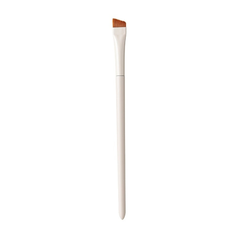 White Makeup Brush With Plastic Handgrip, 1 Piece Featuring Soft Artificial Fiber Bristles For Precise Application