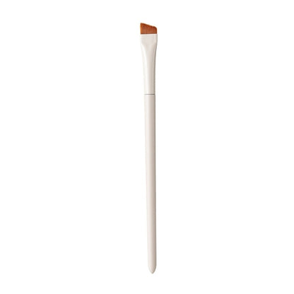 White Makeup Brush With Plastic Handgrip, 1 Piece Featuring Soft Artificial Fiber Bristles For Precise Application