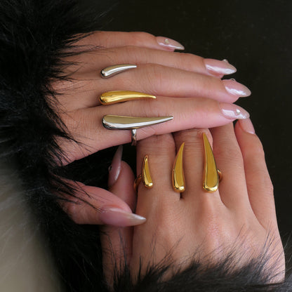 For Witches Knot Jewelry Electroplated Gold Plating Process Titanium Steel Ring In Golden
