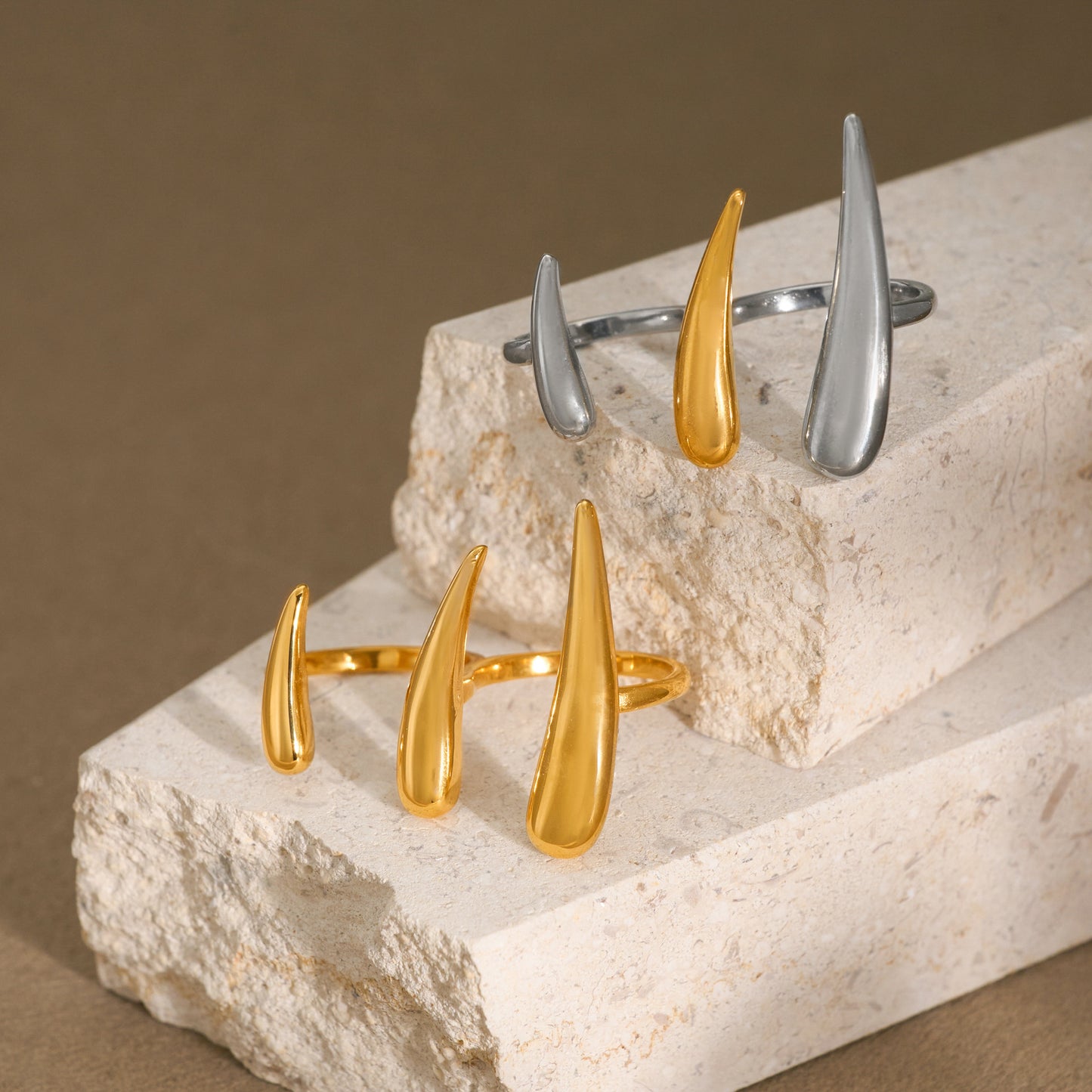 For Witches Knot Jewelry Electroplated Gold Plating Process Titanium Steel Ring In Golden