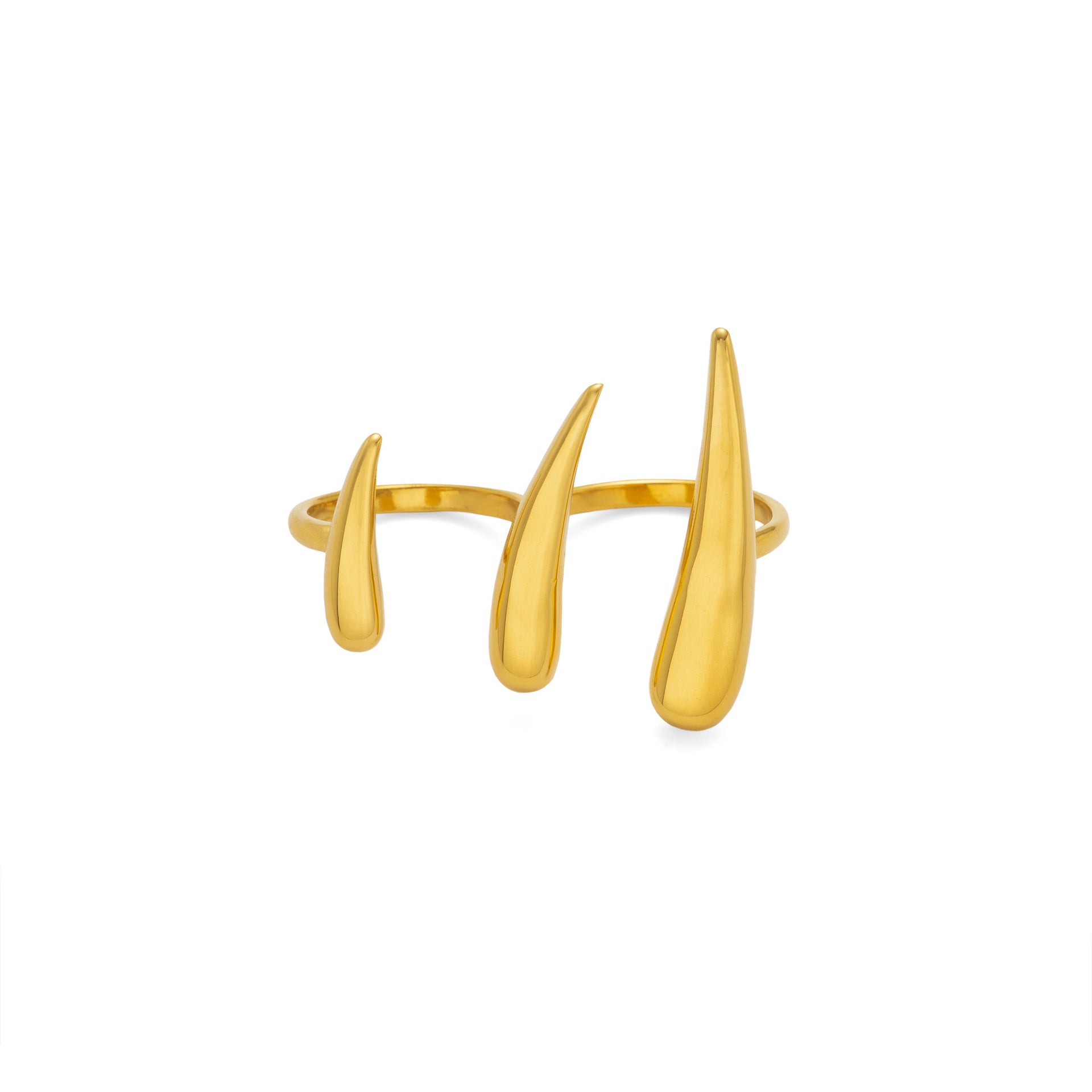 For Witches Knot Jewelry Electroplated Gold Plating Process Titanium Steel Ring In Golden