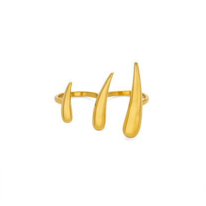 For Witches Knot Jewelry Electroplated Gold Plating Process Titanium Steel Ring In Golden