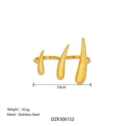 For Witches Knot Jewelry Electroplated Gold Plating Process Titanium Steel Ring In Golden