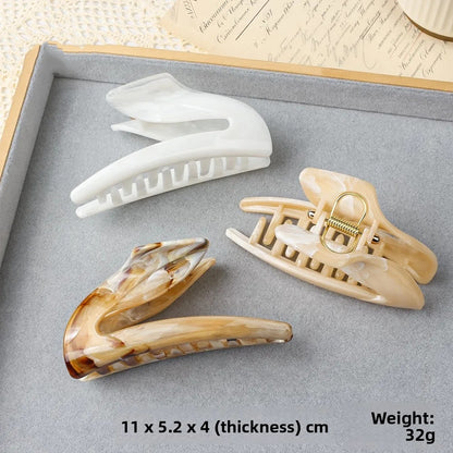 Shark Plastic Hair Claw In Black, Durable Hairpin Accessory For Secure Hold