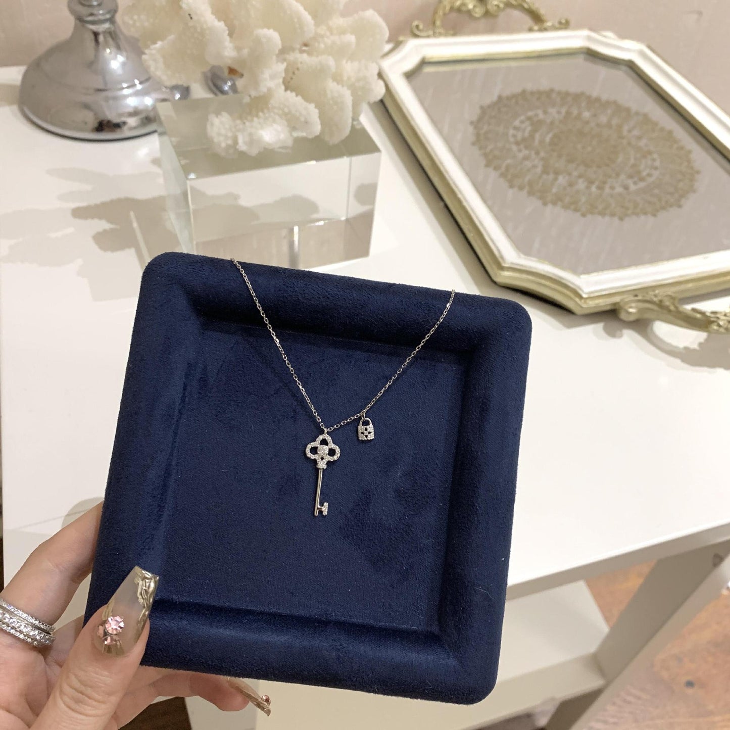 Crown Necklace For Women In 304 Stainless Steel With Golden Cable Chain