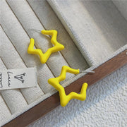 114 Yellow Five-Pointed Star 925 Silver Needle