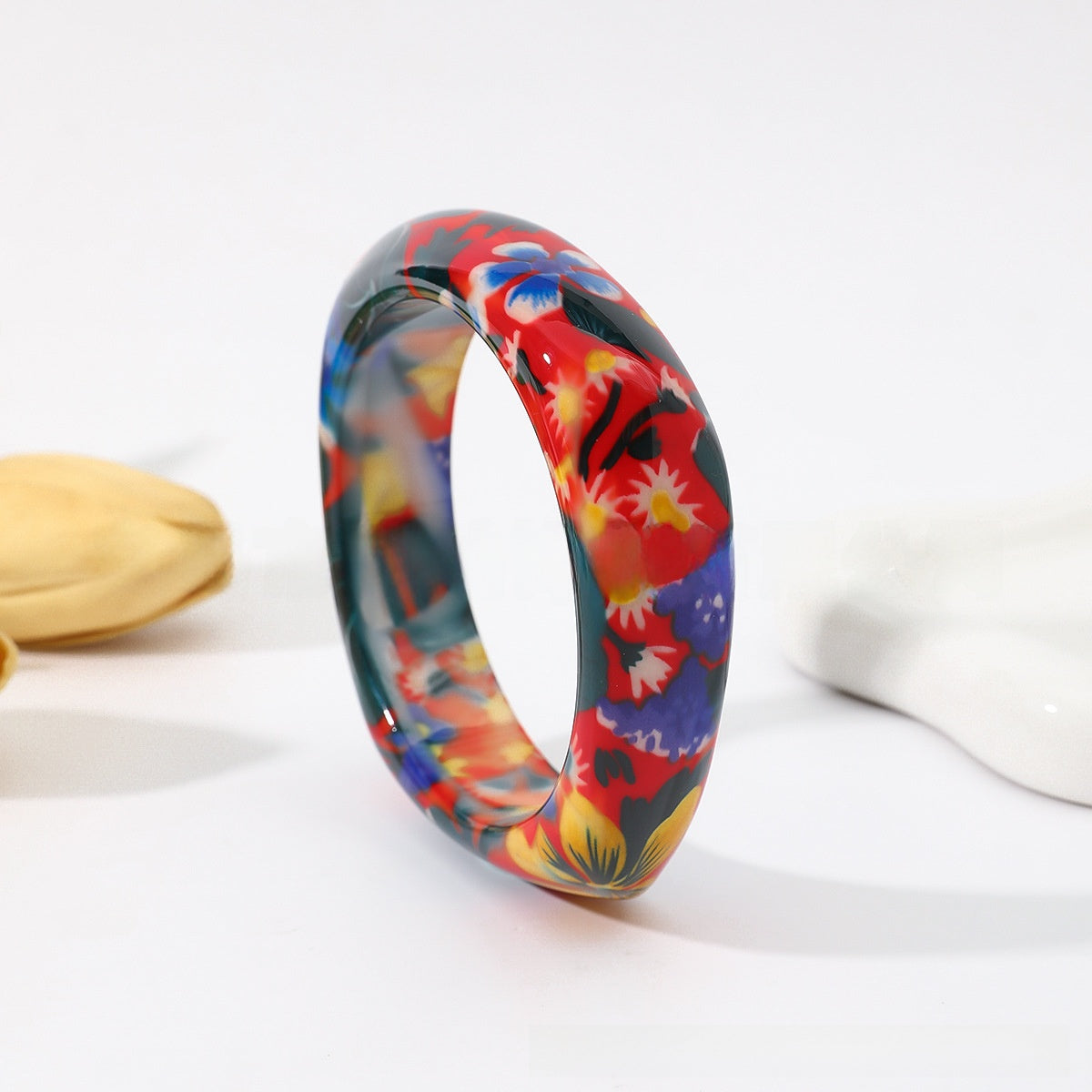 Bohemian Resin Dragon Bangle For Stylish Multicolor Wear