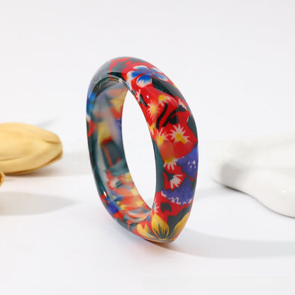 Bohemian Resin Dragon Bangle For Stylish Multicolor Wear