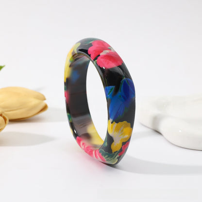 Bohemian Resin Dragon Bangle For Stylish Multicolor Wear