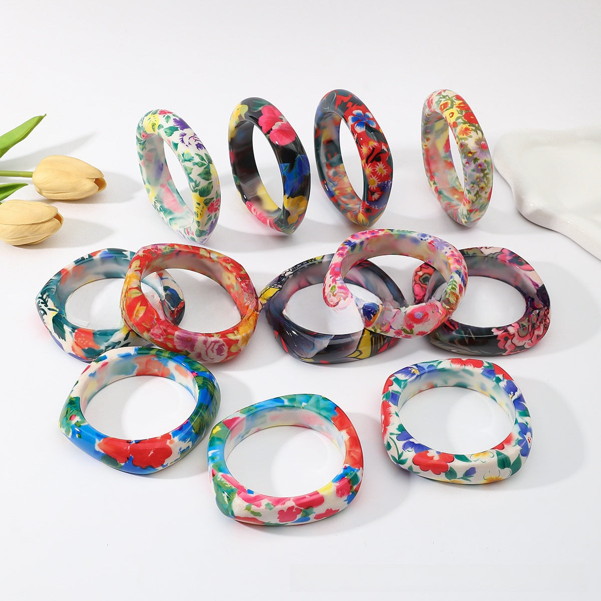 Bohemian Resin Dragon Bangle For Stylish Multicolor Wear