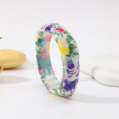 Bohemian Resin Dragon Bangle For Stylish Multicolor Wear