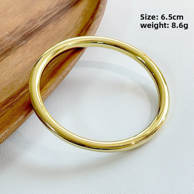 Handmade Round Resin Bangle For Women Featuring Golden Sequins Inlay