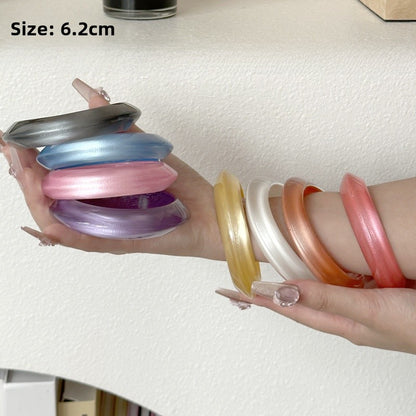 Handmade Round Resin Bangle For Women, Available In Elegant Colour
