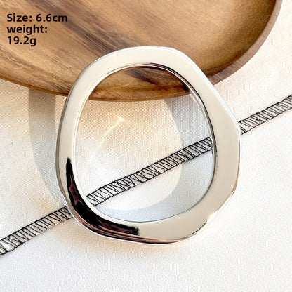 Square Resin Bangle For Women Featuring Silver Plated Electroplated Finish In Elegant Silver