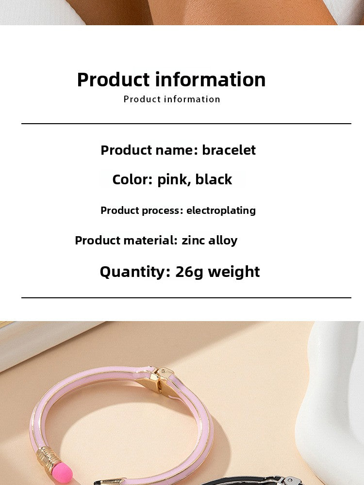 Retro Asymmetrical Zinc Bangle For Women Featuring Unique Colour Design