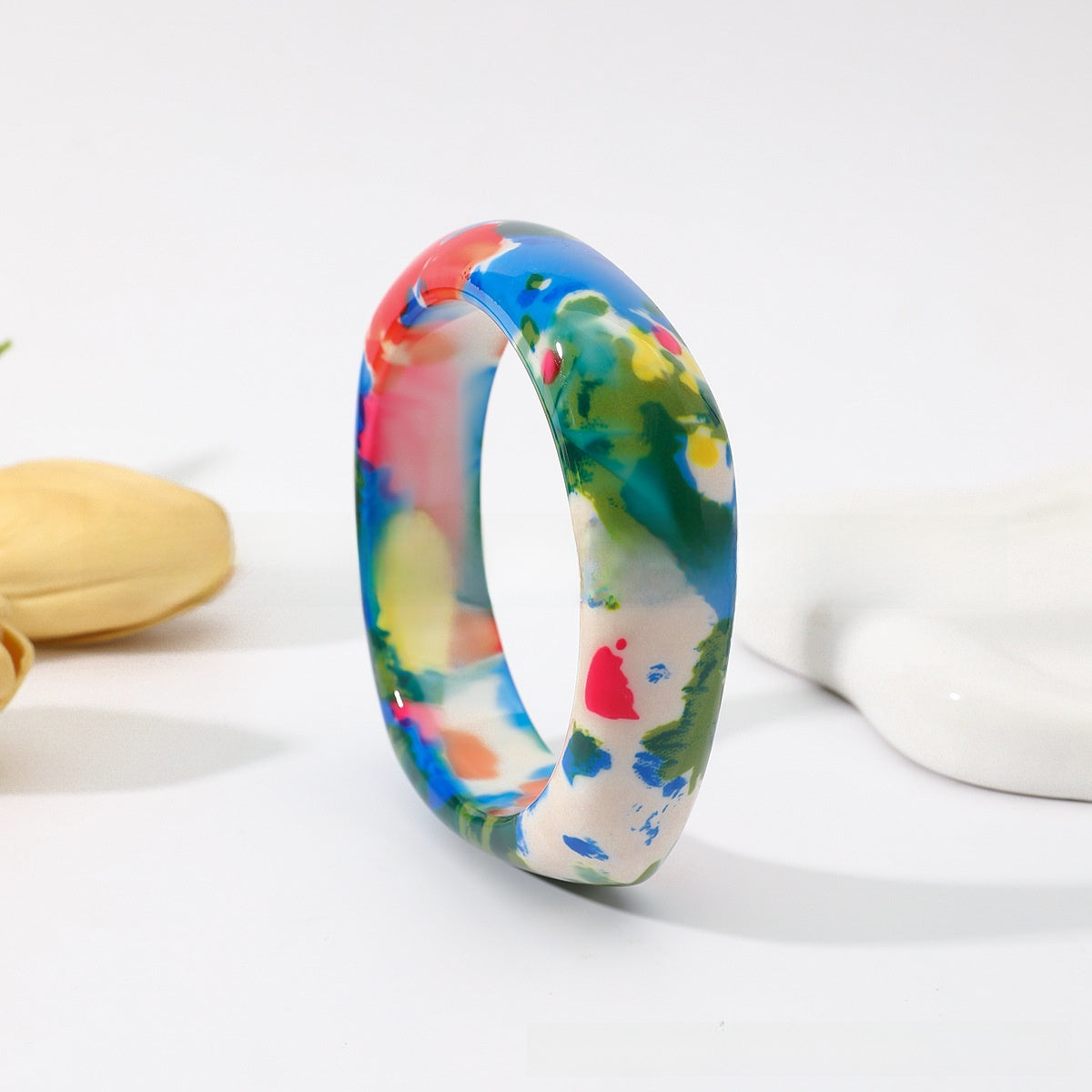 Bohemian Resin Dragon Bangle For Stylish Multicolor Wear