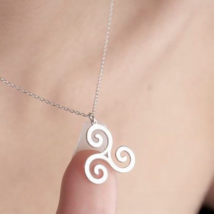 Celtic Knot Necklace For Unisex Featuring Nordic Style Made Of Durable Titanium Steel, Perfect Witches Knot Jewelry