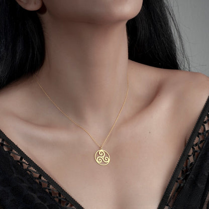 Celtic Knot Necklace For Unisex Featuring Nordic Style Made Of Durable Titanium Steel, Perfect Witches Knot Jewelry