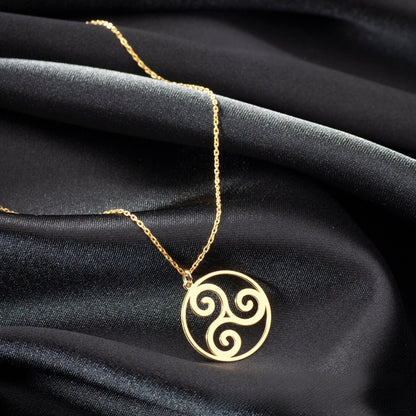 Celtic Knot Necklace For Unisex Featuring Nordic Style Made Of Durable Titanium Steel, Perfect Witches Knot Jewelry