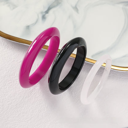 Ufo Bangle For Women Featuring Waterproof Non Tarnish Resin In Black