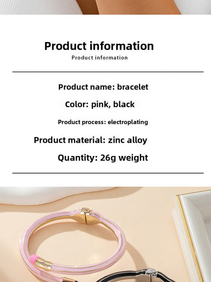 Retro Asymmetrical Alloy Bangle For Women In Colourful Design