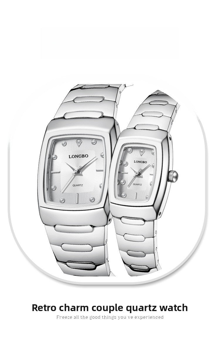 Men's Quartz Watch With Alloy Strap And Single Folding Buckle, Featuring Tempered Glass Mirror And Pointer Display