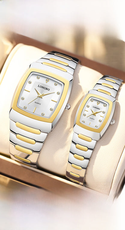 Men's Quartz Watch With Alloy Strap And Single Folding Buckle, Featuring Tempered Glass Mirror And Pointer Display