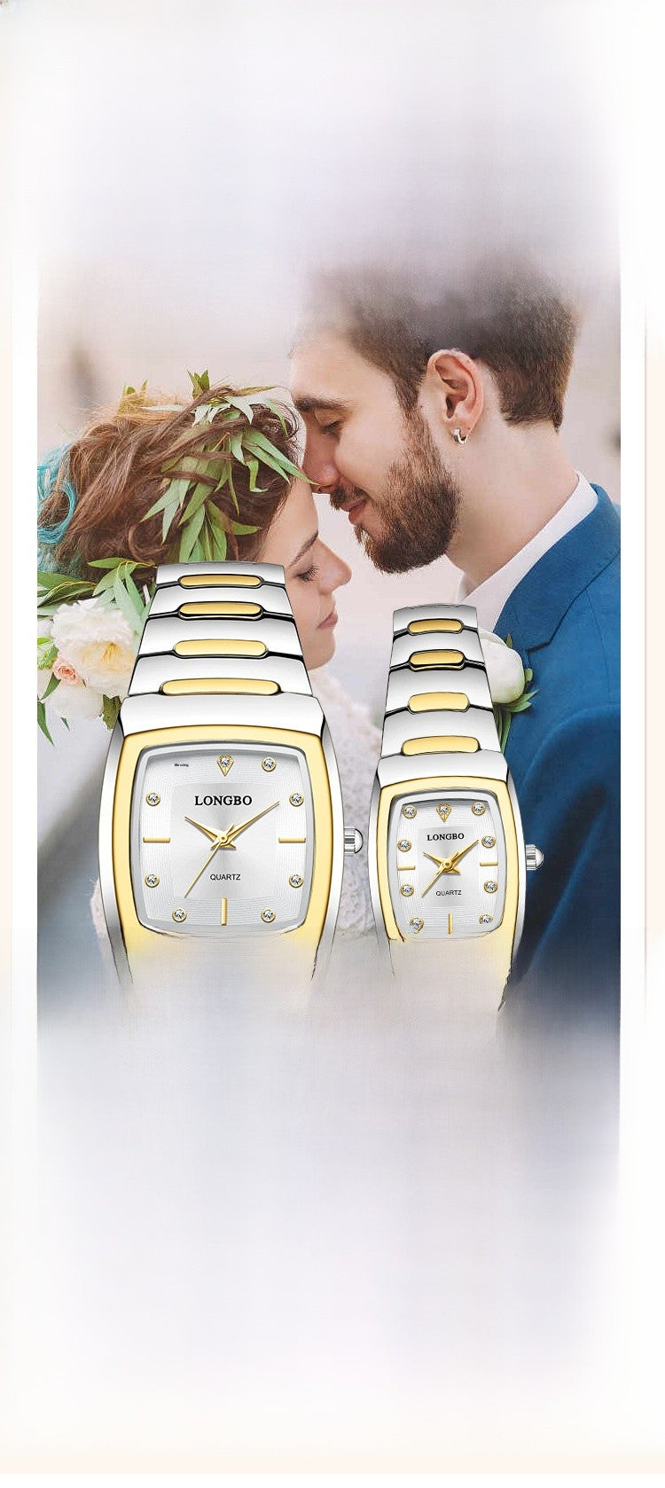 Men's Quartz Watch With Alloy Strap And Single Folding Buckle, Featuring Tempered Glass Mirror And Pointer Display
