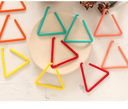 Exaggerated Geometric Large Earrings For Women In Yellow And Green Acrylic With Stoving Varnish Finish