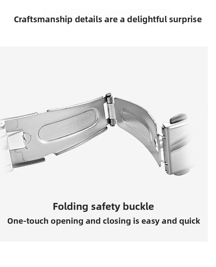Men's Quartz Watch With Alloy Strap And Single Folding Buckle, Featuring Tempered Glass Mirror And Pointer Display