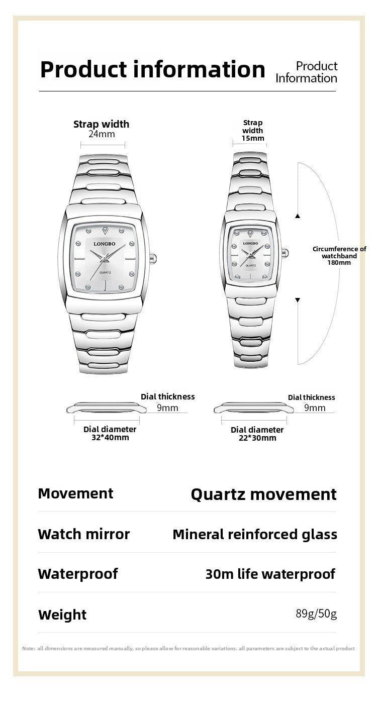 Men's Quartz Watch With Alloy Strap And Single Folding Buckle, Featuring Tempered Glass Mirror And Pointer Display